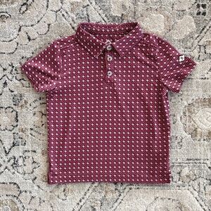 Burlebo Boys 4T Maroon Texas Polo